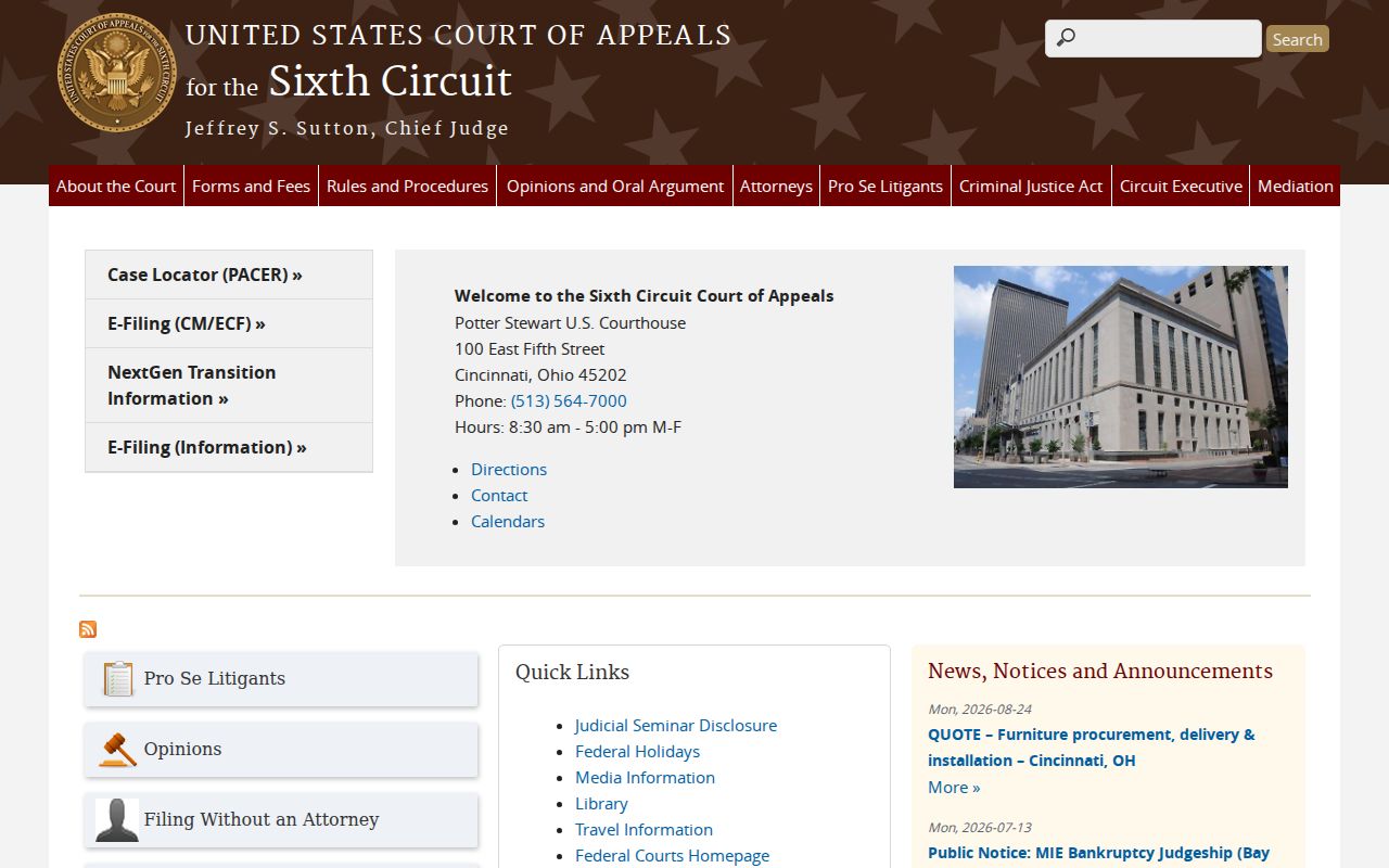 Brighton court docket Sixth Circuit federal appellate route