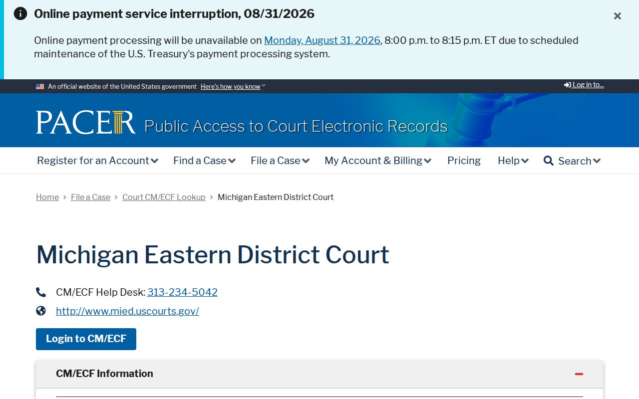 Howell court docket federal PACER court lookup distinction