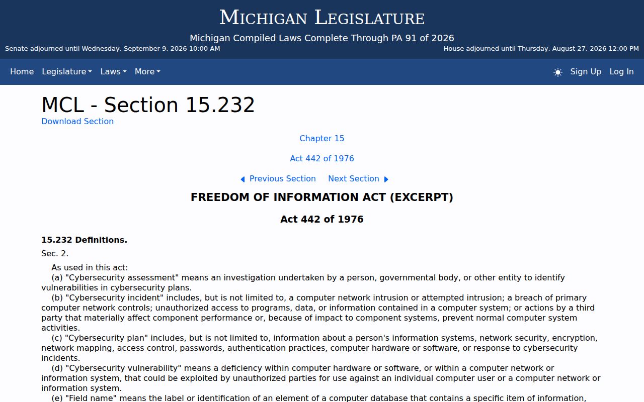 Livingston County traffic court record Michigan public-body definition source